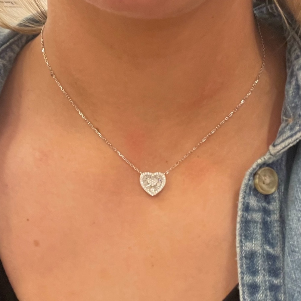Silver heart necklace